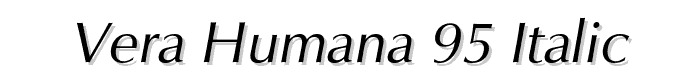 Vera Humana 95 Italic font